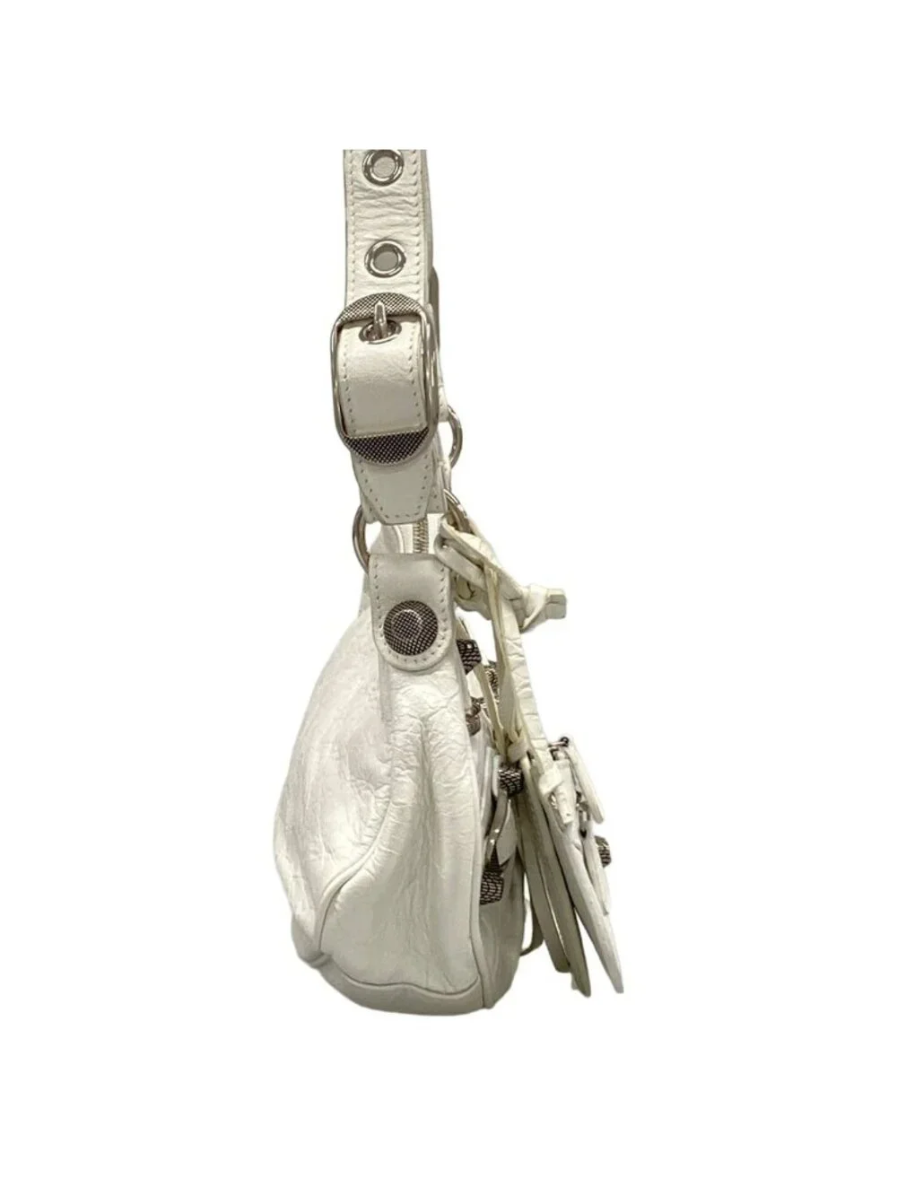 Balenciaga Shoulder Bag le Cagole XS White Leather - Picture 2 of 15